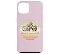 Carcasa para iPhone 13 Bloom Where You Are Planted Retro Floral Boho 70s Estética