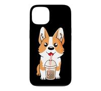 Carcasa para iPhone 13 Boba Milk Tea Corgi Dog Puppy Lover Kawaii Anime japonés