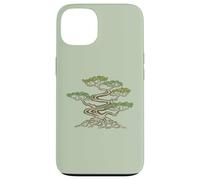 Carcasa para iPhone 13 Bonsai - Árbol de meditación japonés para jardín Zen japonés, Verde y marrón