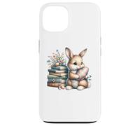 Carcasa para iPhone 13 Bookish Easter Bunny Reading Book Every Bunny Loves to Read