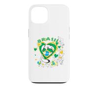 Carcasa para iPhone 13 Brasil-Brasil - Corazón de Gato Lindo Amante de la Bandera de Brasil