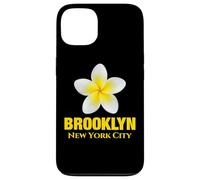 Carcasa para iPhone 13 Brooklyn New York City Tropical Yellow Frangipani Flower