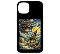 Carcasa para iPhone 13 Bulldog Francés Noche Estrellada Van Gogh Lindo Perro Aullando