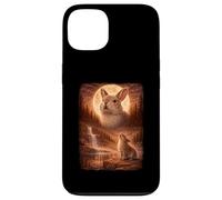 Carcasa para iPhone 13 Bunny Howling At Moon Vintage Funny Mystic
