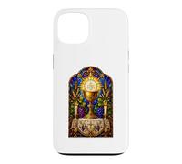 Carcasa para iPhone 13 Cáliz Y Eucaristía Gótico Católico Mosaico Arte Arte