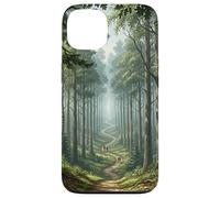 Carcasa para iPhone 13 Camino Bosque Escena Naturaleza Sereno Bosque Sendero Árbol