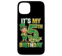 Carcasa para iPhone 13 Camisa de 5º cumpleaños para el día de San Patricio, para niño y niña de 5 años