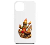 Carcasa para iPhone 13 Camisa Tiki Man King of The Grill - Funny Island BBQ Tiki Art