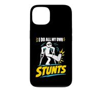 Carcasa para iPhone 13 Camiseta con Texto en inglés I Do My Own Stunts Get Well Funny Injury Leg