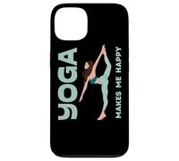 Carcasa para iPhone 13 Camiseta de Fitness Yoga Makes Me Happy Meditation Think Positive