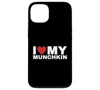 Carcasa para iPhone 13 Camiseta de Gato I Love My Munchkin para Amantes de los Gatos