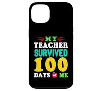 Carcasa para iPhone 13 Camiseta My Teacher Survived 100 Days of Me 100 School Days