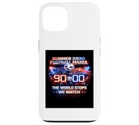Carcasa para iPhone 13 Camiseta para fanáticos de The World Stops We Watch 90 Minutes Soccer 2026.