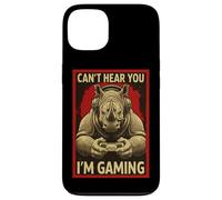 Carcasa para iPhone 13 Can't Hear You Im Gaming Rhino Funny Gamer Art para Hombres y Mujeres