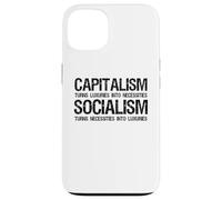 Carcasa para iPhone 13 Capitalismo Vs Socialismo - Divertido Político Antisocialista