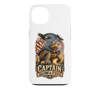 Carcasa para iPhone 13 Capitán Slow and Free Patriotic Turtle American Freedom 1776