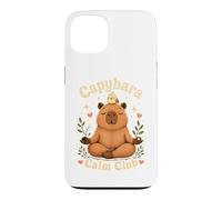 Carcasa para iPhone 13 Capybara Calm Club Lindo Meditando Animal Zen