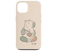 Carcasa para iPhone 13 Capybara Peaceful Zen Ramen Noodle Minimalista Sabi WABI
