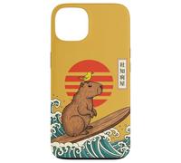 Carcasa para iPhone 13 Capybara Surfing Japonés Gran Ola Kanagawa Ukiyo-e