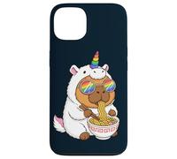 Carcasa para iPhone 13 Carpincho Unicornio Comiendo Ramen Arco Iris Orgullo Kawaii