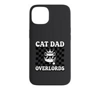 Carcasa para iPhone 13 Cat Dad Overlords Funny Feline Master Retro Checkered