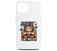 Carcasa para iPhone 13 Cat Pilot Aviator Estilo Vintage