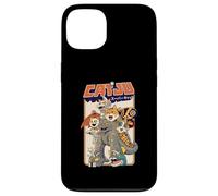 Carcasa para iPhone 13 Catju Super Cat Monster Parodia Retro Kaiju Felino Japonés