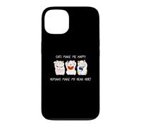 Carcasa para iPhone 13 Cats Make Me Happy Humans Make My Head Hurt for Cat Lovers