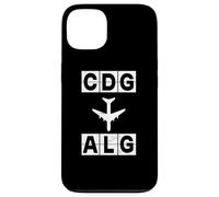 Carcasa para iPhone 13 CDG a ALG Ruta de avión París Argel