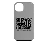 Carcasa para iPhone 13 Chase Your Dreams, White/Black