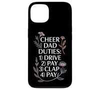 Carcasa para iPhone 13 Cheer Dad Duties Drive Pay Clap Pay Sports Father -