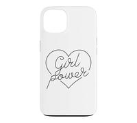 Carcasa para iPhone 13 Chica Poder Corazón Amor Mujeres poderosas Fuerte Empoderar Mujer