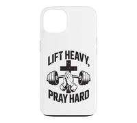 Carcasa para iPhone 13 Christian Workout Lift Heavy Pray Hard Gimnasio para Hombres
