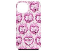 Carcasa para iPhone 13 Chucky and Tiffany Flaming Hearts All-Over Print