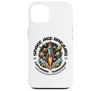 Carcasa para iPhone 13 Ciencia Ficción Sueños de la Era Espacial Explorando el Mañana