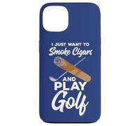 Carcasa para iPhone 13 Cita de Golfista Profesional I Just Want To Smoke Cigars and Play Golf