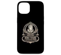 Carcasa para iPhone 13 Cita de Teología Reformada Martin Luther Here I Stand