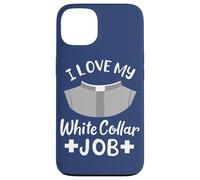Carcasa para iPhone 13 Cita Pastor I Love My White Collar Job Christian Believer