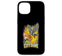Carcasa para iPhone 13 City Dunk Pigeon Baloncesto Slam Funny Bird