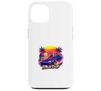 Carcasa para iPhone 13 Coastal Fox Night Drive Retro Atardecer