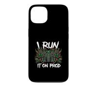 Carcasa para iPhone 13 Coder Devops I Run It On Prod Hacker Skull
