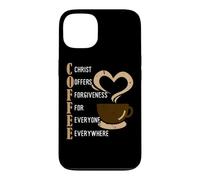 Carcasa para iPhone 13 Coffee Christ Offers Forgiveness For Everyone Everywhere