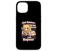 Carcasa para iPhone 13 Come Ramen Dibuja Anime Y Repite | Linda Chica Manga Kawaii