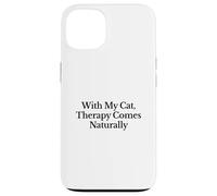 Carcasa para iPhone 13 con mi Gato la Terapia es Algo Natural