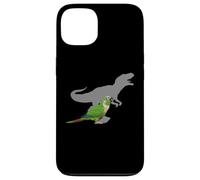 Carcasa para iPhone 13 Conure de mejillas Verdes con T Rex Shadow Bird Lovers