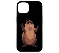 Carcasa para iPhone 13 Cool Beaver Rock On Funny Animal Gafas De Sol Diseño