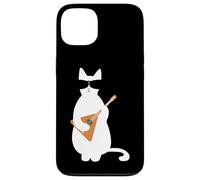 Carcasa para iPhone 13 Cool Cat Gafas de Sol Tocando a Fluke Ukulele Balalaika Guitar