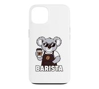 Carcasa para iPhone 13 Cool Koala Barista Coffee Gráfico de Carrera