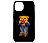 Carcasa para iPhone 13 Cool USA Teddy Bear Eating Watermelon Illustration Graphic