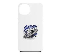 Carcasa para iPhone 13 Coordenadas espaciales mundiales anilladas Saturn Planet
